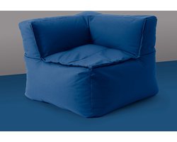 Lumaland Modular Zitzak hoek links modulaire zitmeubelen donkerblauw | 81*81*70 | 340l