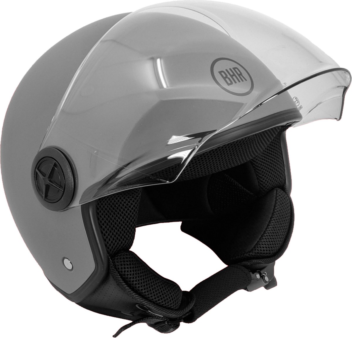 BHR 800 facile, casque vespa, noir brillant