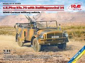 1:35 ICM 35503 s.E.Pkw Kfz.70 with Zwillingssockel 36 - WWII German military vehicle Plastic Modelbouwpakket