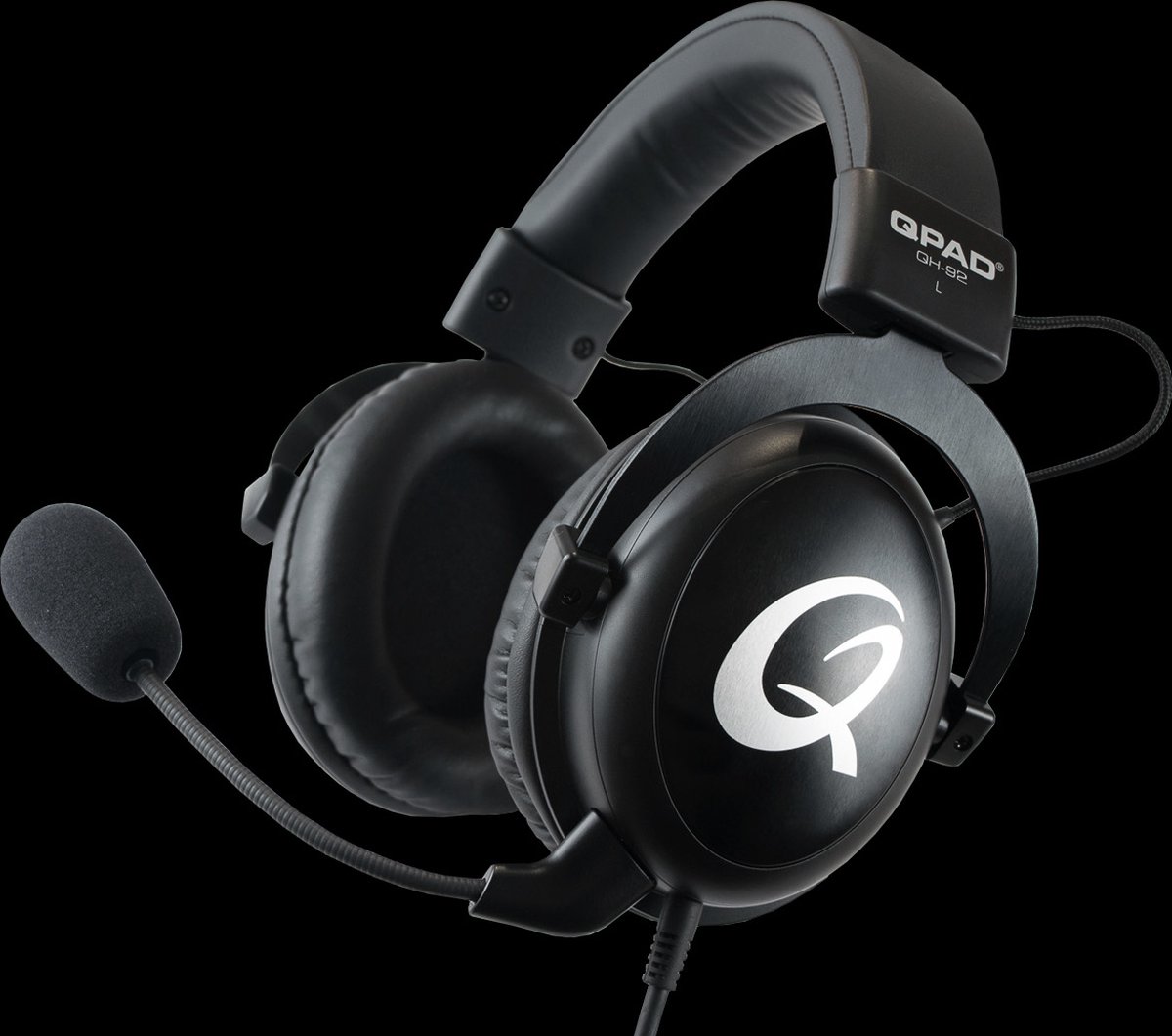 QPAD - QH-92 High End Stereo Gaming Headset, Gesloten Oor, Ruisonderdrukking afneembare Microfoon, Multiplatform