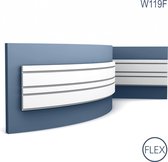 3d muurpaneel Orac Decor W119F MODERN BAR MIX Wandpaneel flexibel Sierelement Lijstwerk modern design wit 2 m