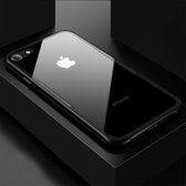 Glass case geschikt voor Apple iPhone 6 / 6s  - zwart  + gratis glazen Screenprotector