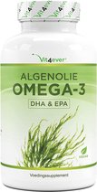 Omega 3 Vegan - 120 algenolie capsules - merkgrondstof: life's™OMEGA met DHA & EPA van algenolie in triglyceride vorm - laboratorium getest - weinig schadelijke stoffen - extra hoge dosering | Vit4ever
