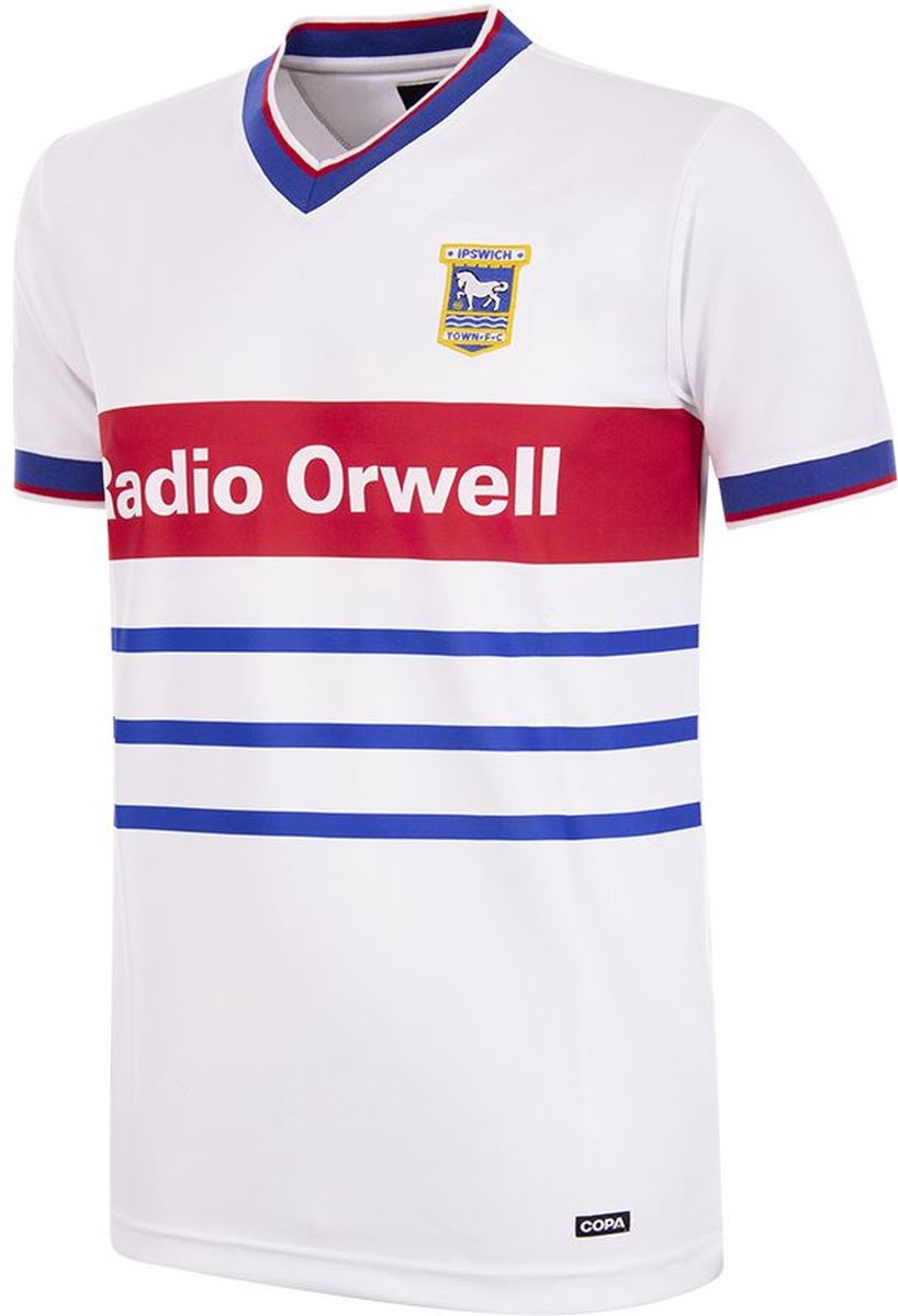 COPA - Ipswich Town FC 1985 - 86 Retro Voetbal Shirt - L - Wit