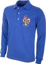 COPA - Frankrijk 1950's Retro Voetbal Shirt - S - Blauw