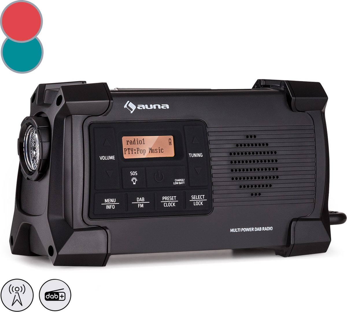 Auna Patagonia DAB+ outdoor radio oplaadbare radio solar radio | radio ...