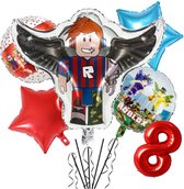 Set de ballons Roblox - 54x52cm - Ballon aluminium - Roblox - Jeu - Gaming - Soirée à thème - 8 ans - Anniversaire - Ballons - Décoration - Ballon à hélium
