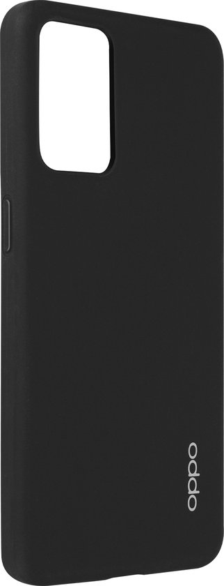 Originele Oppo Reno 6 case Semi-rigide Soft touch Mat Zwart
