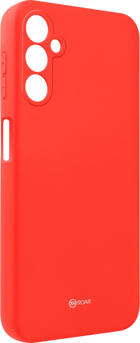 Hoes geschikt voor Samsung A14 4G/5G Zachte Matte SiliconenRoar Jelly rood