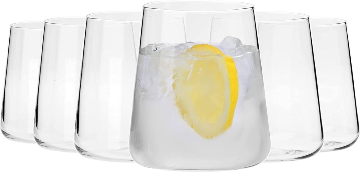 Verres à Long Drink Sixby 17cl - Lot De 6 - Verre Ouzo/Raki - Sans Ligne De Remplissage - Lavable Lave-Vaisselle