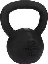 Bol.com Avento Kettlebell - 12 kg - Gietijzer - Zwart aanbieding
