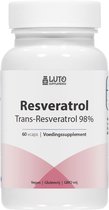 Resveratrol - 250mg - Premium: 98% Trans-Resveratrol van Japans duizendknoop-extract - 60 Vegetarische capsules - Hoge dosis - Veganistisch - Luto Supplements
