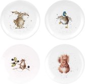 Wrendale Designs - Set de quatre assiettes - 20 cm