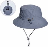 Boasty Bucket hat - Zonnehoed - Strandhoed UV bescherming - vissers hoedje - Grijs - regenbestendig -opvouwbaar-kerstcadeau