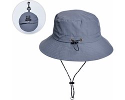 Boasty Bucket hat - Zonnehoed - Strandhoed UV bescherming - vissers hoedje - Grijs - regenbestendig -opvouwbaar-kerstcadeau