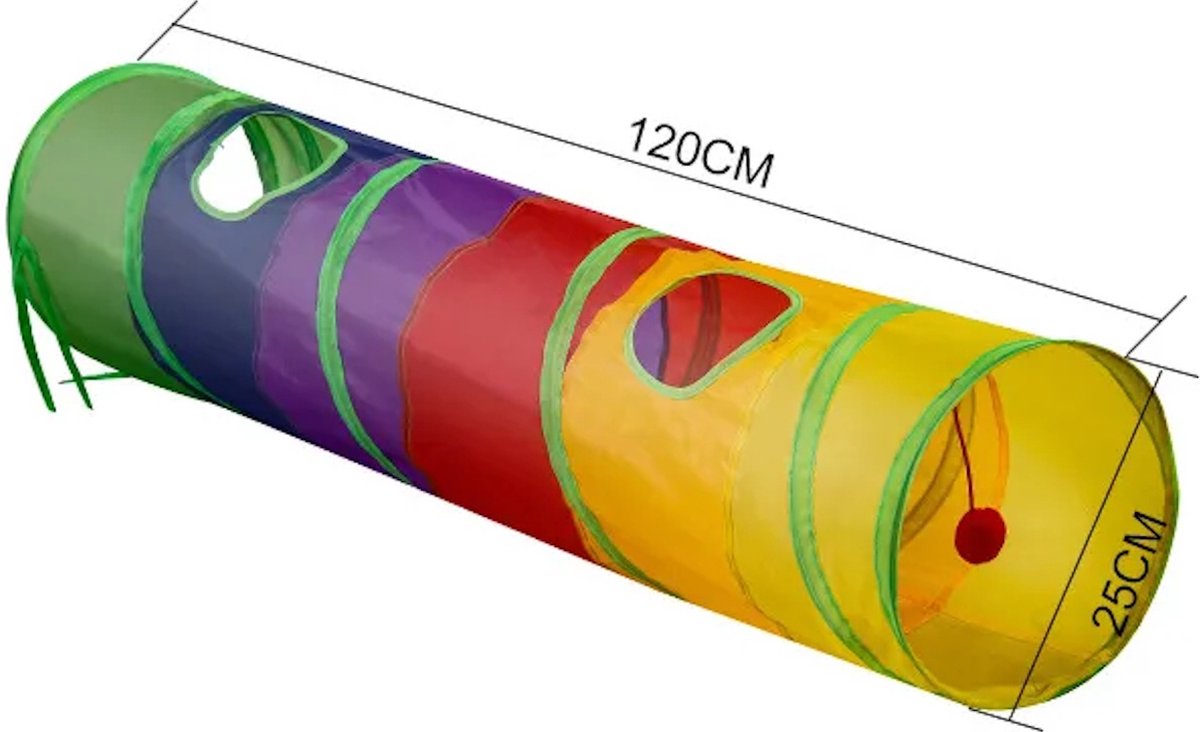 Kattentunnel - Kronkel - Kleur - Konijnentunnel - Speeltunnel - Kattenspeelgoed - Kattenspeeltjes - Kruiptunnel — afbeelding 8