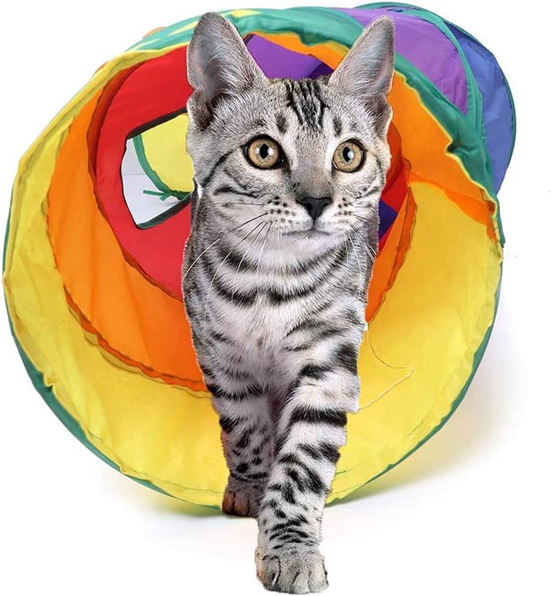 Kattentunnel - Kronkel - Kleur - Konijnentunnel - Speeltunnel - Kattenspeelgoed - Kattenspeeltjes - Kruiptunnel — afbeelding 12