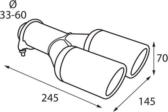 Embout de pot d'échappement, TS-44