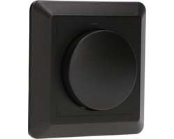 Universele dimmer voor alle dimbare lampen - compleet incl. afdekraam zwart - 0-200W