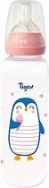 Tigex | babyfles | 330 ml | Pinguïn | 6m+ | roze 6+ m