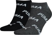 Puma Unisex Bwt Quarter (2-pack) - unisex hoge enkelsokken - zwart - wit - Maat: 39-42