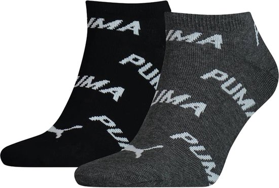 Puma Unisex Bwt Quarter (2-pack) - unisex hoge enkelsokken - zwart - wit - Maat: 35-38
