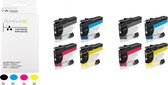 Improducts® Inkt cartridges - Alternatief Brother LC-424XL LC 424 bk/c/m/y 2x multipack inktcartridges o.a. DCP-J1200W lc-424val
