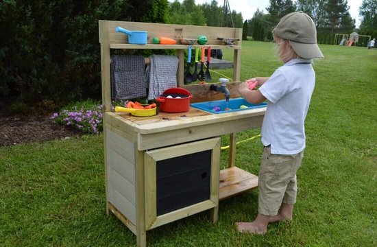 Speelkeuken voor kinderen - Geschikt voor de tuinslang - Buitenkeuken voor  de tuin -... | bol.com
