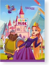 Kleurblok Fantasie - Kleurplaten van draken, prinsessen, monsters, ridders, unicorns en meer - Voor kinderen! - A4 formaat
