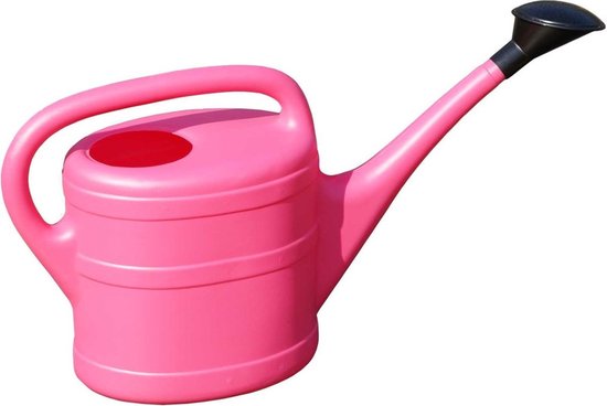 Roze gieter met broeskop 5 liter - Tuin/tuinier benodigdheden - Planten water geven - Gieters roze - Geli