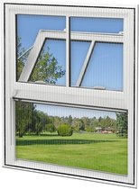 2x moustiquaires à installation d'insectes 130 x 150 cm - Moustiquaire auto-adhésive pour fenêtre - Installation de moustiquaire