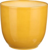 Pot de fleurs décoratif Tusca Ø22,5cm H20cm céramique / jaune