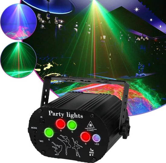 Lampe Disco Laser ElegaTech Mini 5 - Lumière noire UV avec