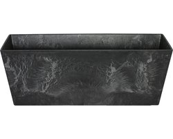 Ter Steege Plantenbak - gerecycled kunststof - zwart - 55 x 17 cm - Binnen en buiten gebruik
