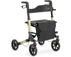 MultiMotion City Lichtgewicht rollator - Champagne - Compact Opvouwbaar - PU banden