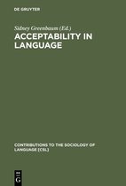 Contributions to the Sociology of Language [CSL]17- Acceptability in Language