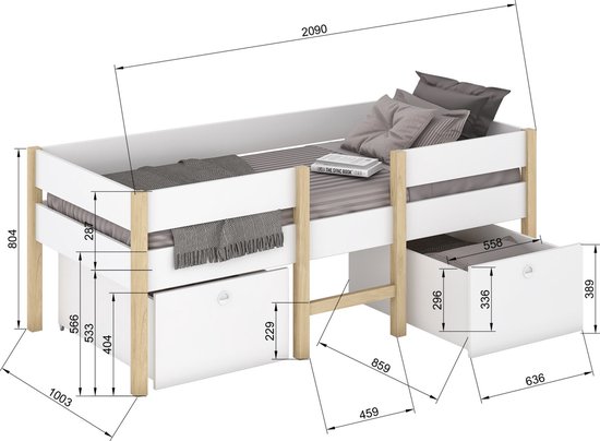 90 x 200 - Prinses - Lichtbruine - Bedden kopen? | Korting tot 40