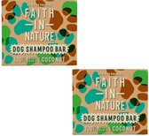 Faith in Nature - Barre de Shampooing pour Chiens à la noix de coco - 85 g - Lot de 2