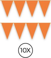 10x Vlaggenlijn oranje EK/WK 10 meter Multi pack