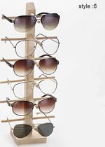 Natuurlijk houten zonnebrillen - brillen display rek voor 6 brillen