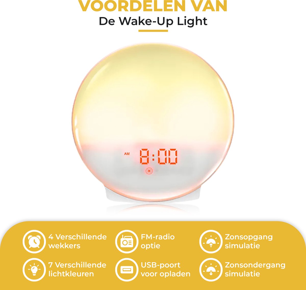 Dutch Wanted Wake Up Light – Wekkerradio met korting