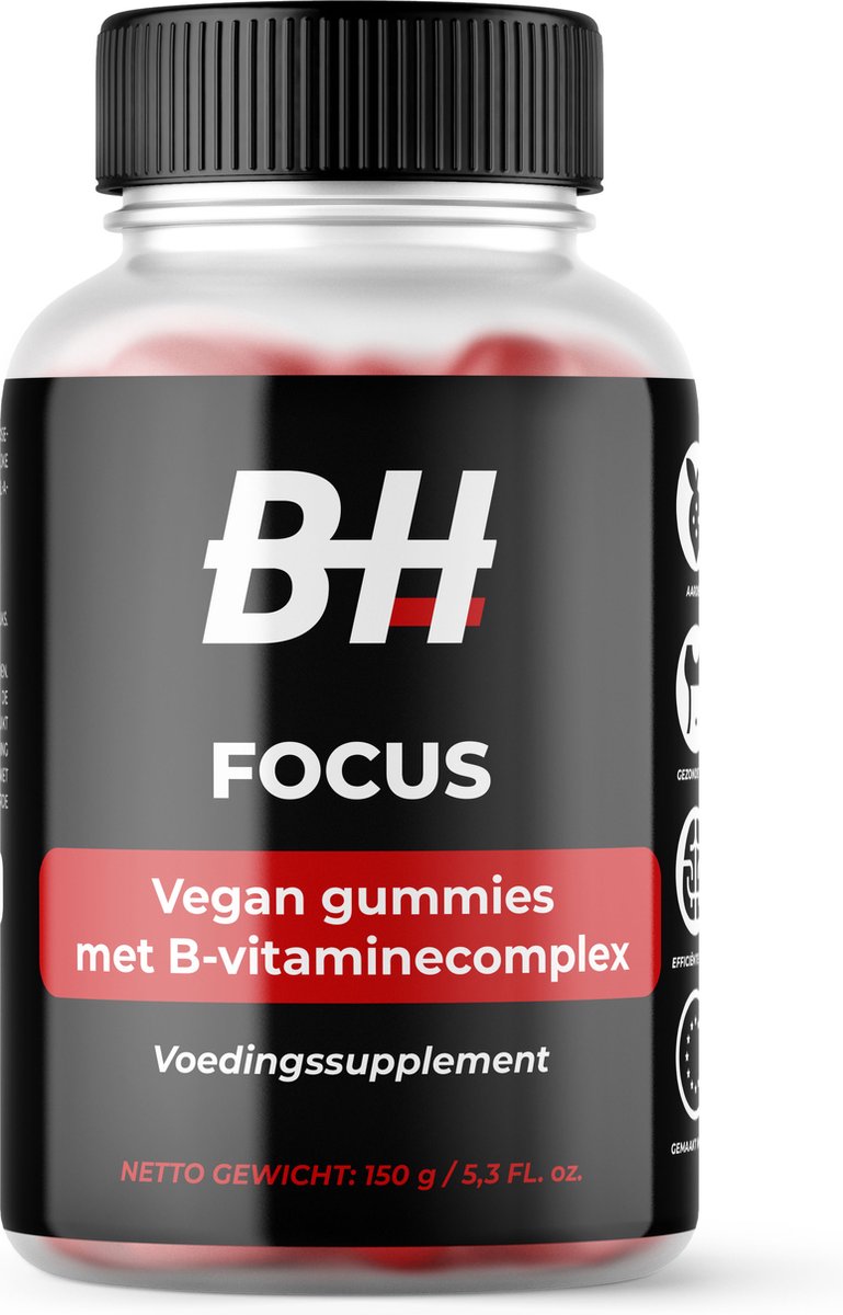 Body Hackers - Vegan Gummies - Voedingssupplement - B-vitaminecomplex - Focus - 60 stuks