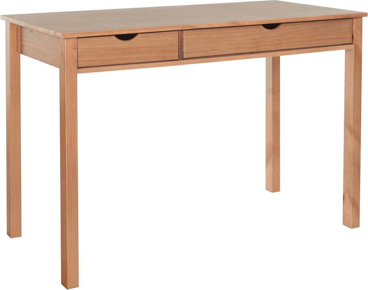 Gava-Bureau met 2 lades in naturel grenen