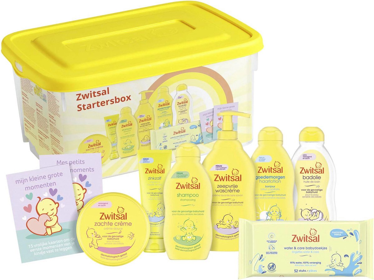 Zwitsal Baby Startersbox Pakket - 7 stuks - Cadeau Merk: Zwitsal