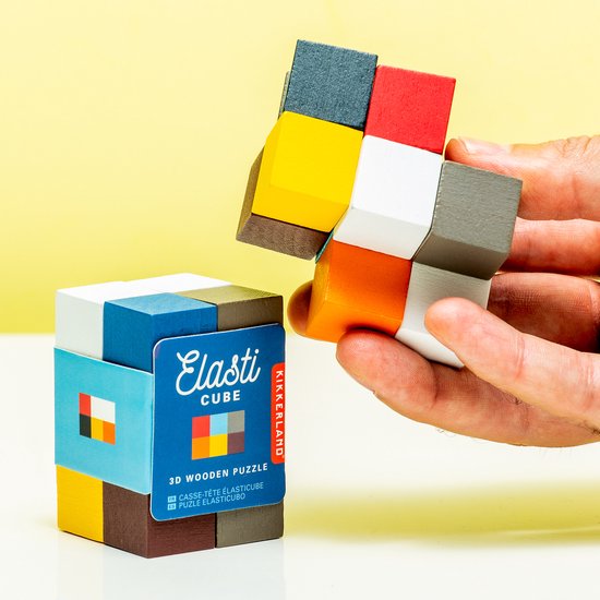 Puzzle en bois Kikkerland Elasti Cube 3D | bol.com