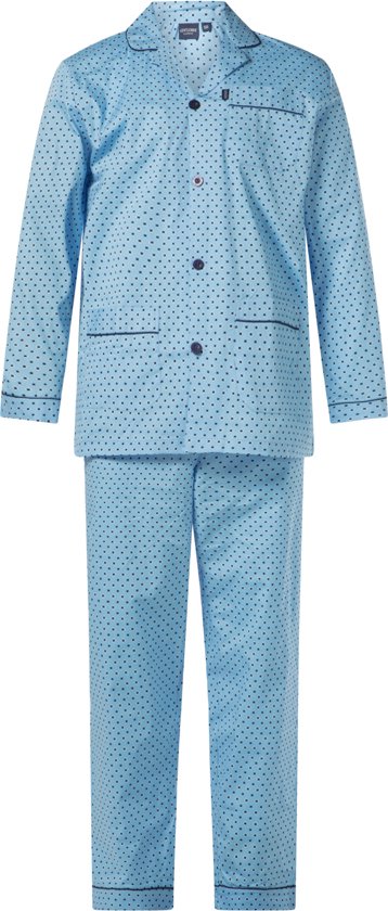 Heren pyjama Gentlemen poplin katoen 9421 blue maat 64