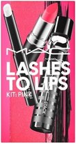 MAC LASHES TO LIPS KIT: PINK Retro Matte Lipstick 706 + primer + mascara