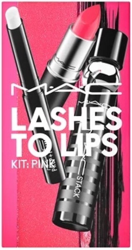 MAC LASHES TO LIPS KIT : PINK Retro Matte Lipstick 706 + primer + mascara |  bol