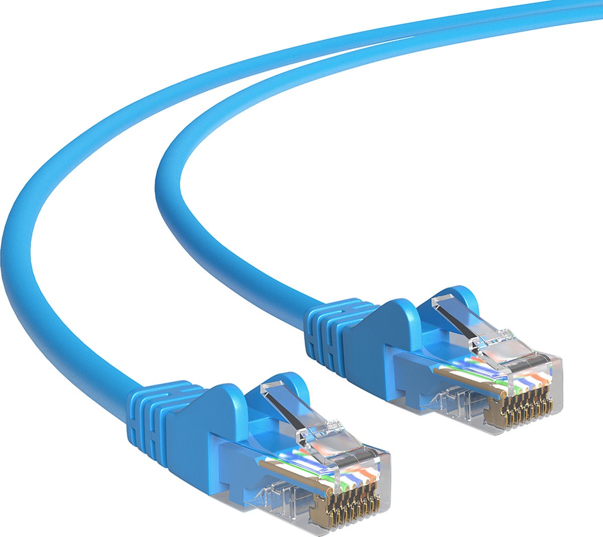 Cat 5e - U/UTP - Netwerkkabel - Patchkabel - Internetkabel - 1 Gbps - 1 meter - Blauw - Allteq