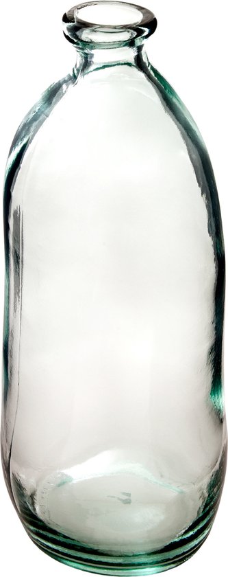 Atmosphera bloemenvaas Pisa - Organische fles vorm - helder transparant - glas - 51 x 23 cm